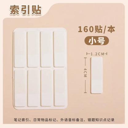 Waterproof Index Stickers - Small Transparent Cards for Office, Note Marking & Classification Index Tabs