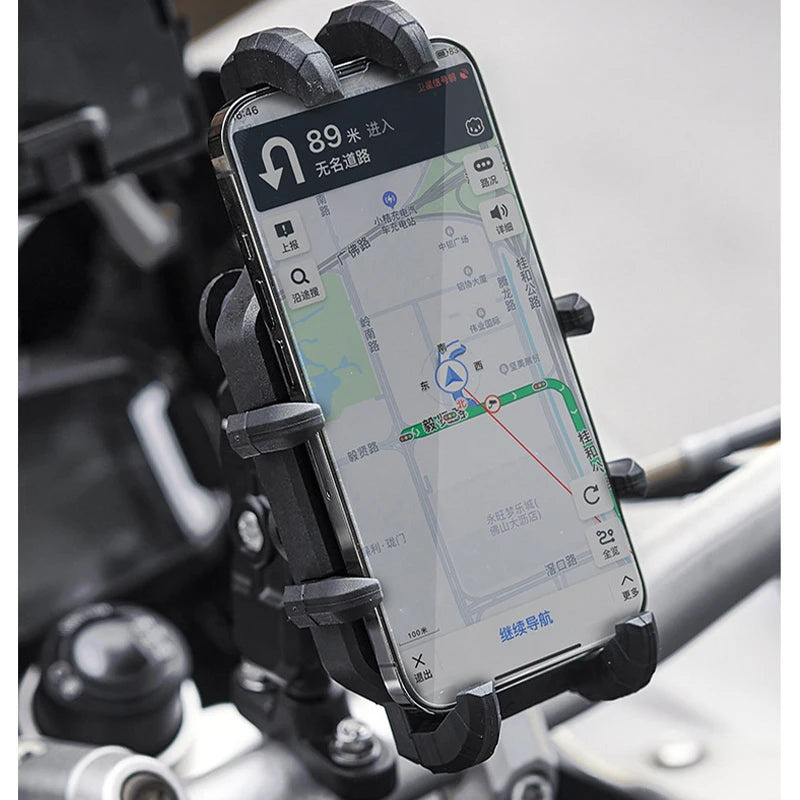 Effortless Charging: Motorcycle Wireless Charging Phone Holder 3.0 - Quick Charger & GPS Support for 4-7 inch Phones, Handlebar Mount