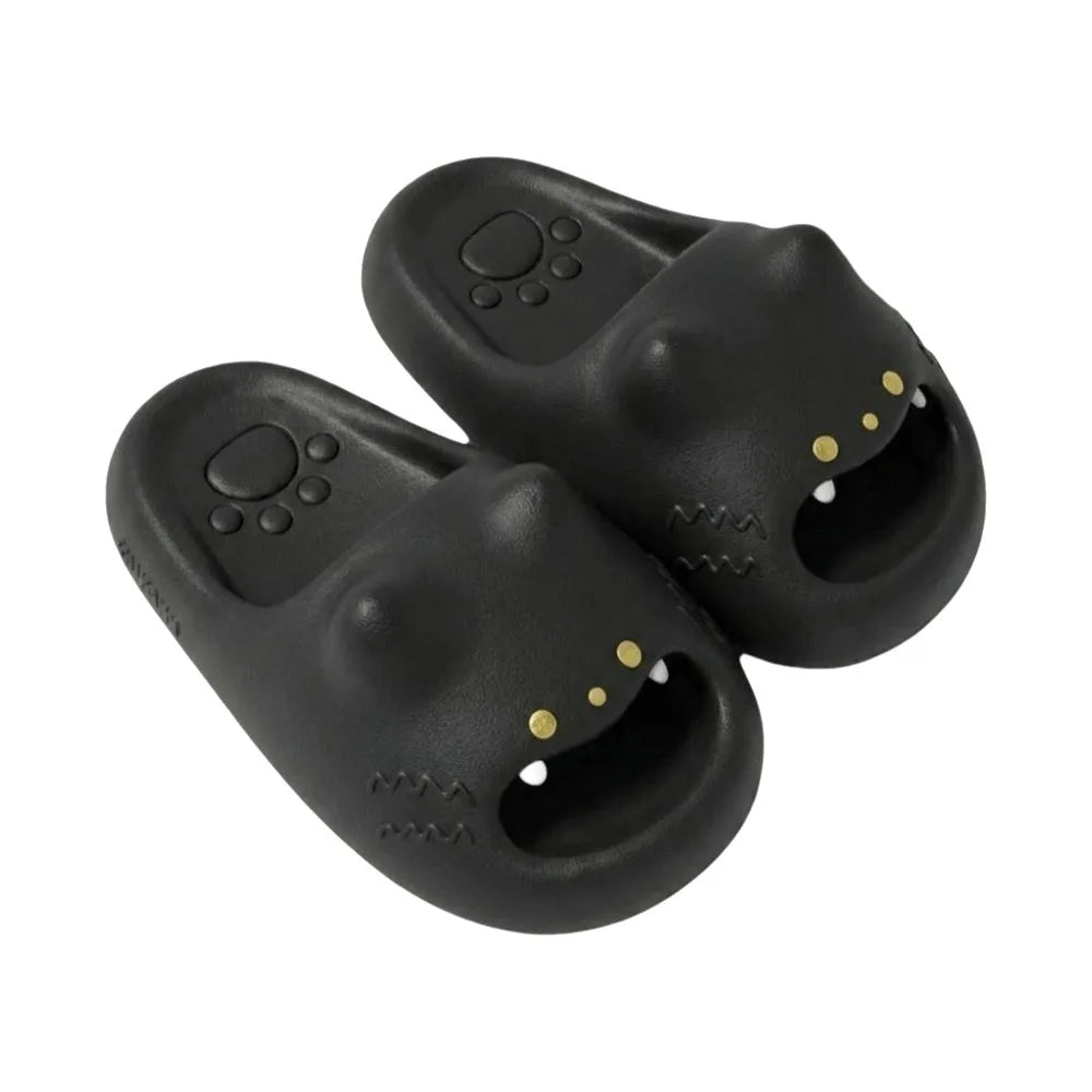 Women's Cat Paw Slippers - Waterproof Closed-Toe Soft Anti-Slip Home Shoes