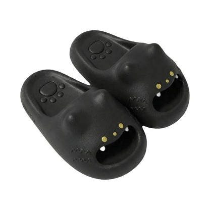 Women's Cat Paw Slippers - Waterproof Closed-Toe Soft Anti-Slip Home Shoes