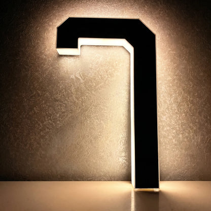 Solar LED House Number Light - Waterproof Light-Up Address Sign for Outdoor Home Decor