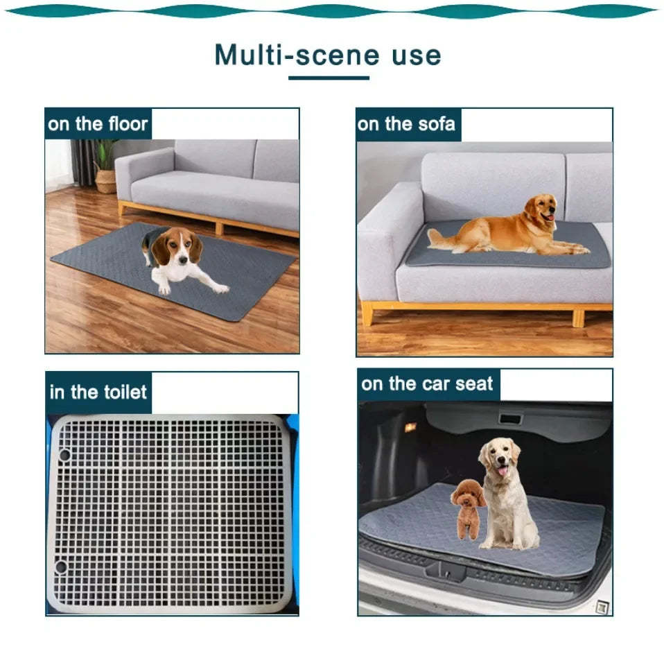 Reusable Dog Pee Pad Blanket – Absorbent Washable Puppy Training Mat & Pet Bed, Urine Protector for Car Seat, Pet Supplies
