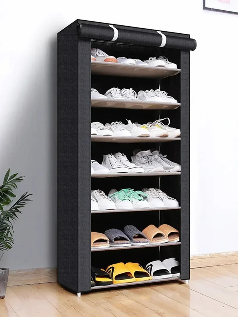 Multi-Tier Space-Saving Shoe Rack – Dustproof & Economical Cabinet for Dormitory or Home Entryway Storage
