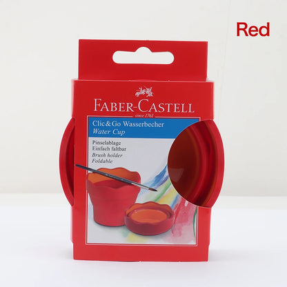 Faber Castell Portable Watercolor Paint Washing Bucket – Scalable Telescopic Folding Brush Washer Cup