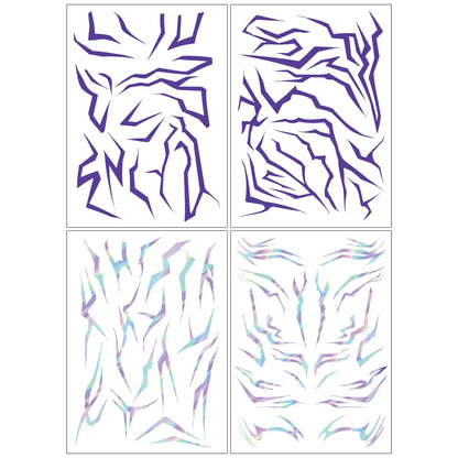 UV Glow Kpop Demon Hunters Temporary Tattoos — Rumi & Jinu Fluorescent Face & Body Art, Blacklight Party Cosplay Stickers for Fans