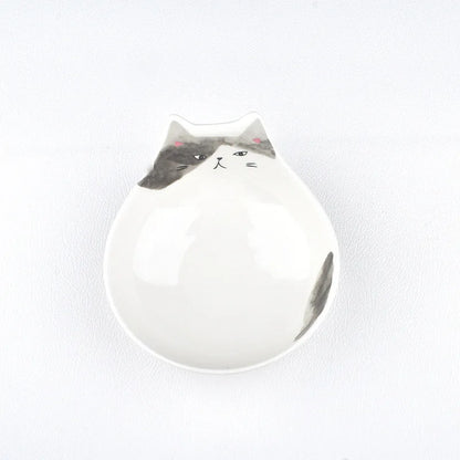 Cartoon Cat Face Ceramic Bowl — Cat-Shaped Salad, Dessert, and Rice Bowl for Kids, Home Kitchen Tableware