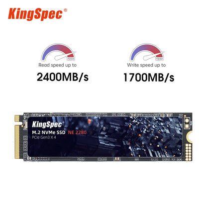 KingSpec M2 SSD NVMe – 128GB, 256GB, 512GB, 1TB PCIe 3.0 Internal Solid State Drive for Laptop & Desktop 2280