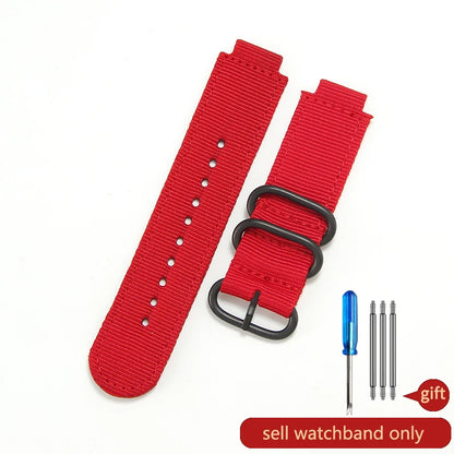 16mm Premium Nylon Canvas Watch Strap for Casio DW-5600 DW-5610 GW-B5600 - Convex Interface Replacement Wristband