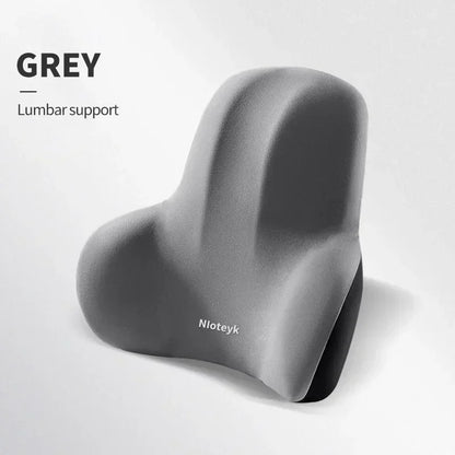 Universal Memory Foam Car Neck & Lumbar Support Cushion – Ergonomic Headrest Pillow & Waist Back Support for Car Seat Comfort Accessories