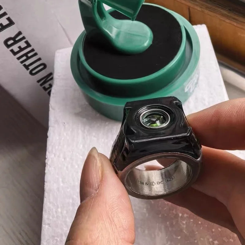Green Lantern Ring - Official Original Cosplay Prop Collectible Gift, 2cm Inner Diameter, Random Style Shipment