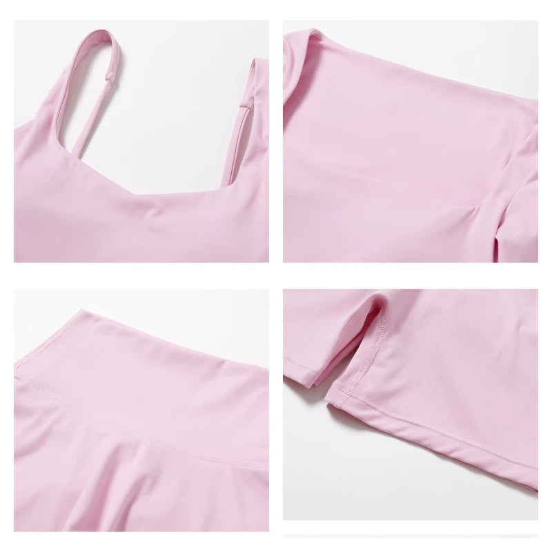 2Pcs Women's Yoga Sports Set - Quick Dry Long Sleeve Workout Tracksuit for Gym & Running