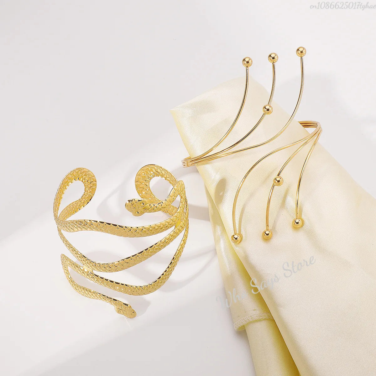 Lacteo Geometric Twisted Upper Arm Cuff Bracelet – Adjustable Water Drop Bangle for Women