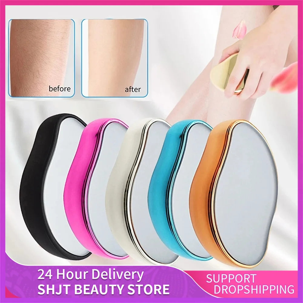 Crystal Hair Removal Eraser – Reusable Painless Glass Epilator for Easy Body Hair Removal & Depilation