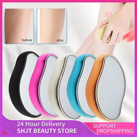 Crystal Hair Removal Eraser – Reusable Painless Glass Epilator for Easy Body Hair Removal & Depilation