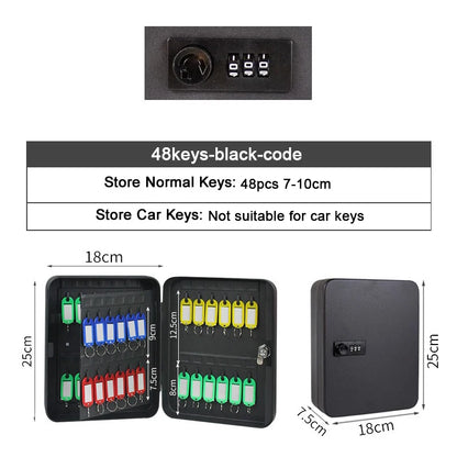Password Key Lock Box — Multi-Key Safe Organizer for Home, Office, Car, and Factory Use