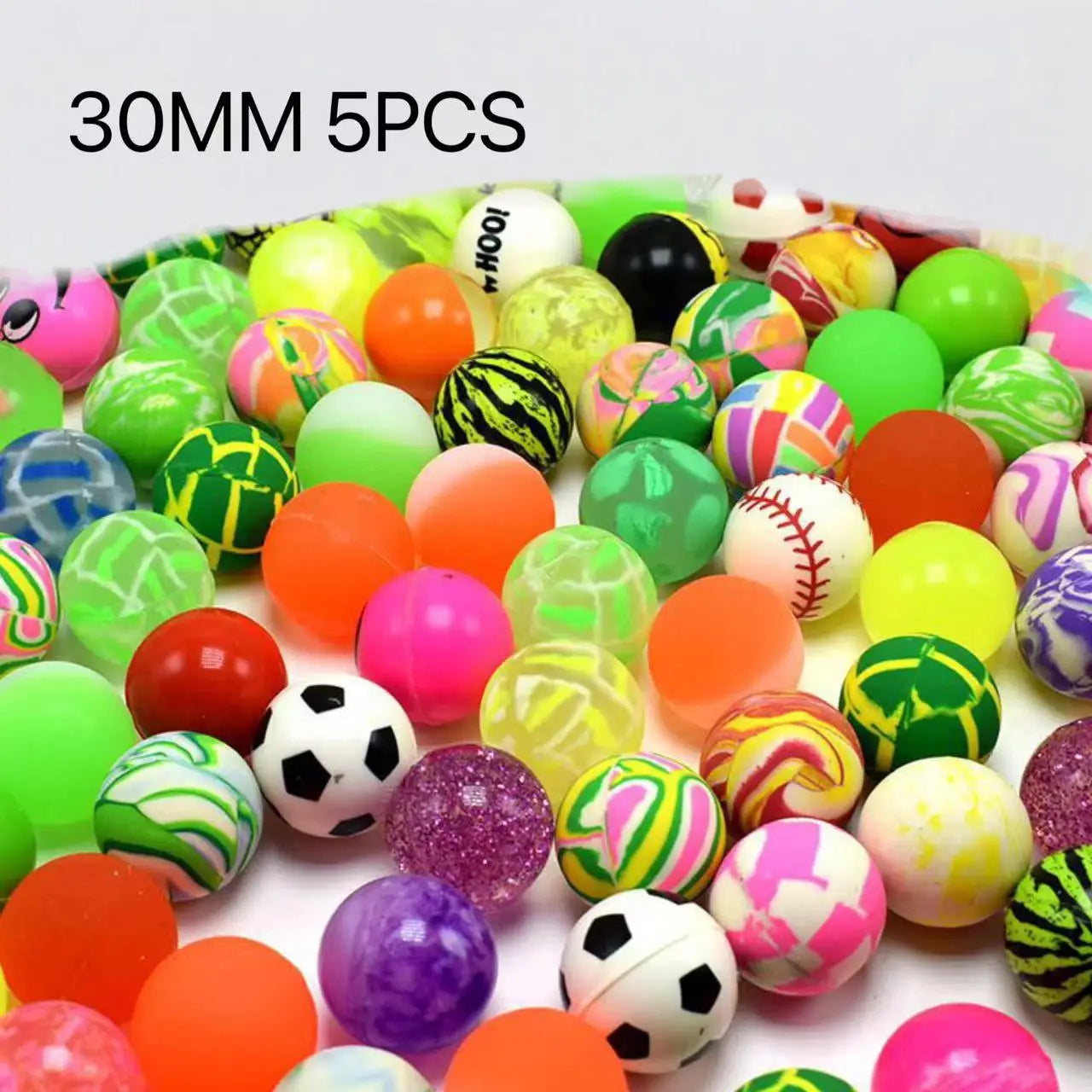 Elastic Rainbow Jump Ball – Two-Color Matte Rubber Fun Ball for Egg Twisting Machine Toy