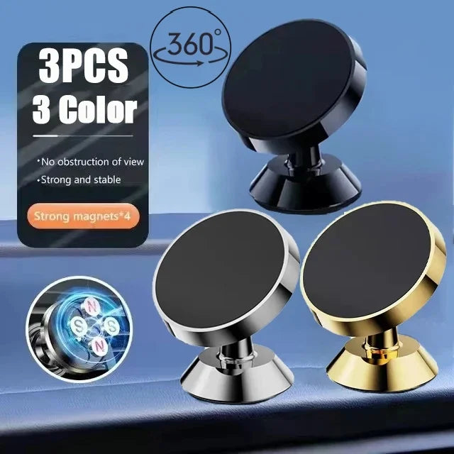 Universal Magnetic Car Phone Holder — Dashboard & Wall Mount Stand for iPhone, Xiaomi, Huawei, Samsung