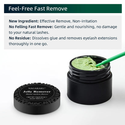 NAGARAKU Eyelash Extension Kit - Lash Glue Primer, Adhesive Hardener & Fast Removal Glue for Strong Bonding