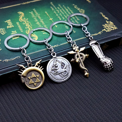 Edward Metal Arm Keychain – Anime Keyring Pendant for Men & Car Accessories