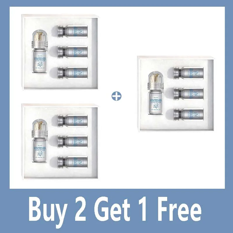 Hyaluronic Acid Face Serum Set - Moisturizing Anti-Wrinkle Facial Treatment with Roller Microneedle Tool