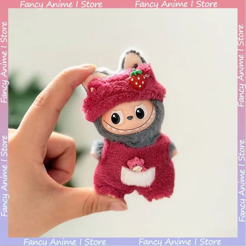 Mini Labubu 4.0 Plush Doll Outfit – Cartoon Mickey, Lotso, Dinosaur & Elk Clothes for Love Series DIY Accessories