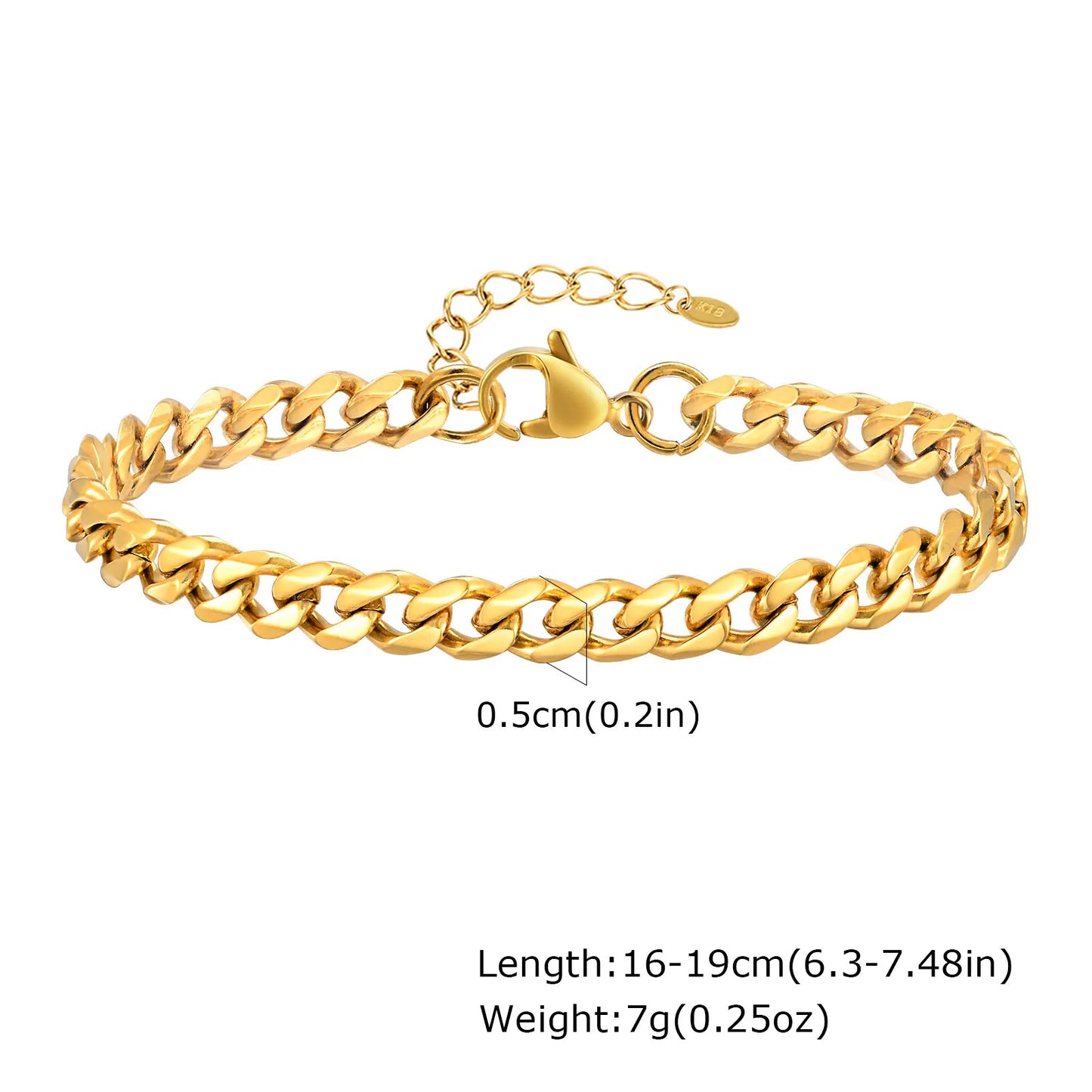 Women’s Chunky Gold Toggle Chain Bracelet – Stainless Steel OT Buckle Link Bracelet, Tarnish-Free Bold Fashion Jewelry