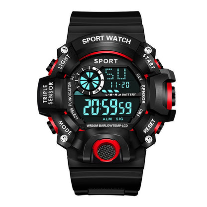Men’s Sports Digital Watch – Large Dial Military Style Wristwatch, Waterproof Multifunctional Electronic Watch with Luminous Display & Alarm for Active Wear & Outdoor Use