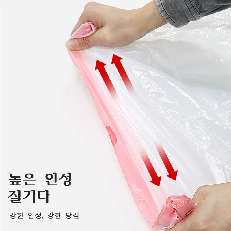 Drawstring Transparent Garbage Bags – Disposable Household Trash Bags for Kitchen, Dorm, & Living Room, 3 Size Options