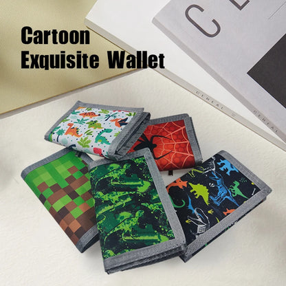 Kids Trifold Casual Wallet – Multifunctional Youth Wallet with Zipper Coin Pocket & Card Holders, Perfect Gift for Children