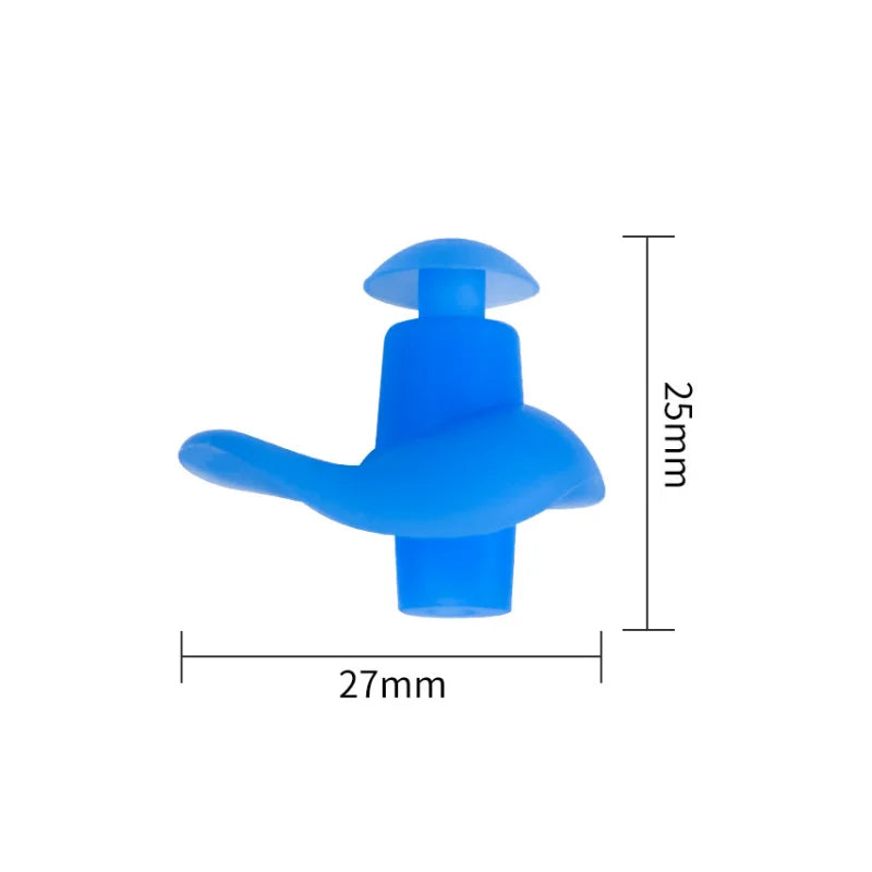 Durable Silicone Earplugs - Classic Texture, 1 Pair of Waterproof Soft Earplugs, Portable Ear Plugs for Swimming Accessories