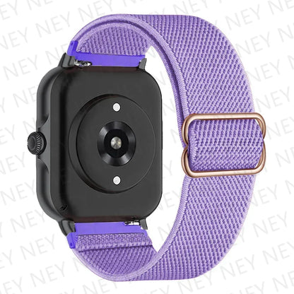 Nylon Elastic Watch Band for Amazfit GTS/GTR 4-3-2, Stratos & Bip Series – Bohemian Shiny Adjustable 20mm/22mm Strap