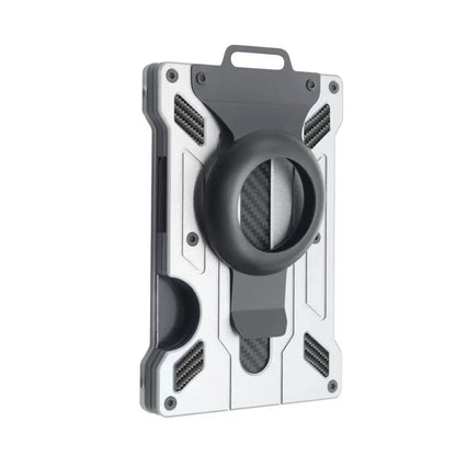 Men’s AirTag Wallet – Aluminum Money Clip Card Holder with Strap, Protective AirTag Carteira Masculina Billeteras