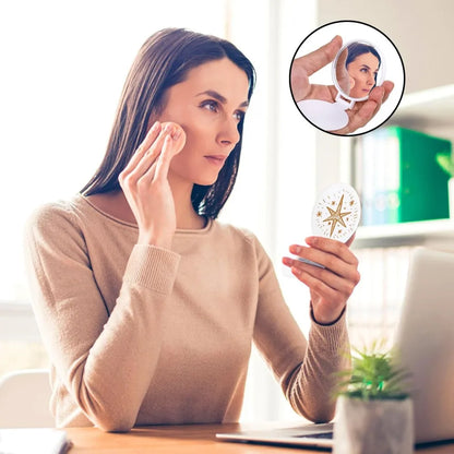 Mini Round Folding Compact Mirror - Bulk Makeup Mirrors for Purse, Travel & Daily Use for Women and Girls