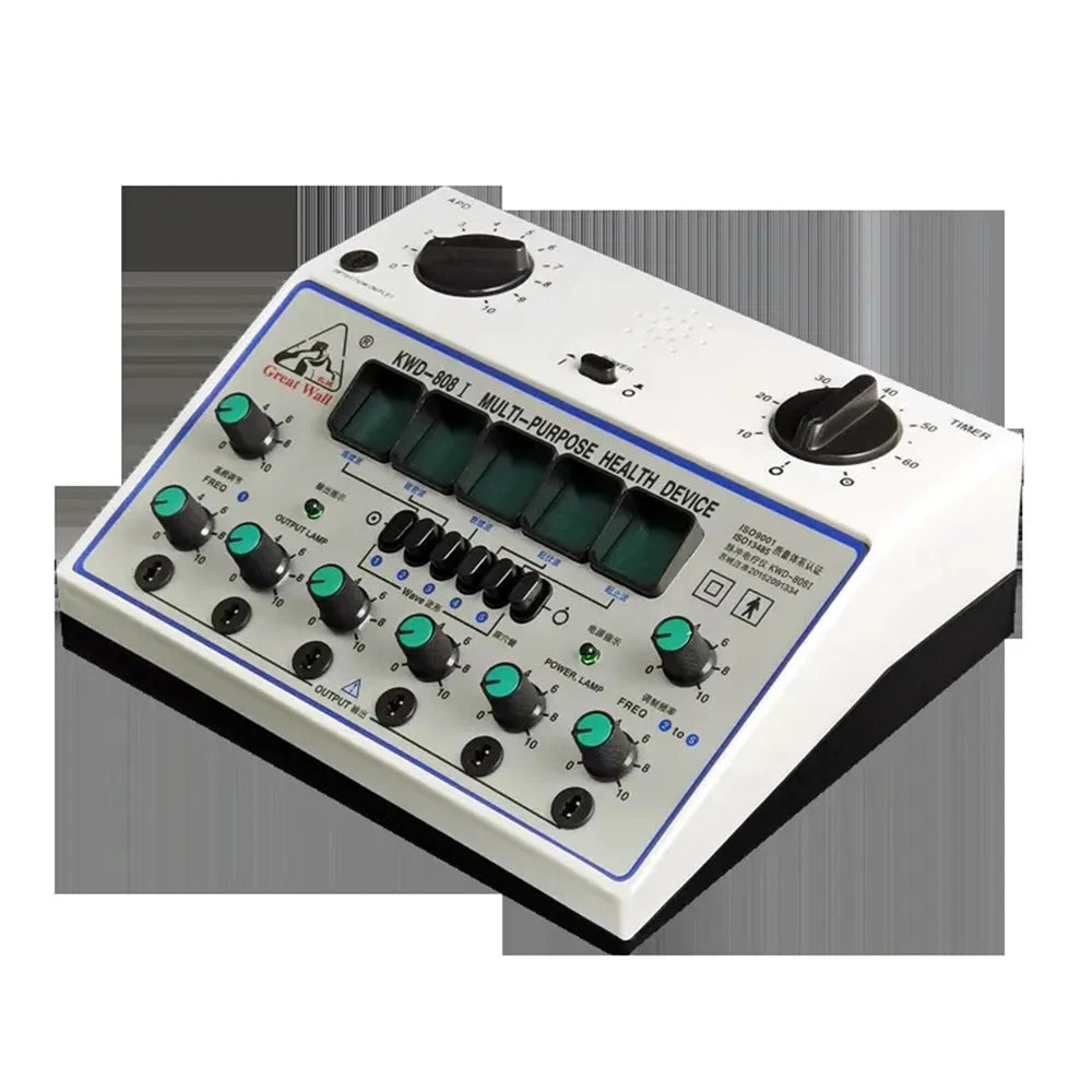 Electric Acupuncture Stimulator Machine — 6-Channel Digital Electro Therapy Massager with Patch Care Kit