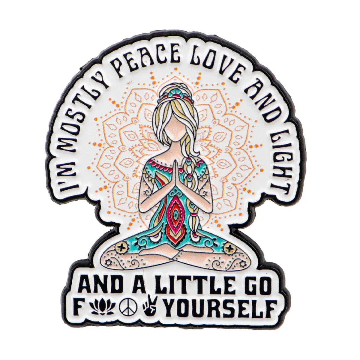 Funny Yoga Enamel Pin – Humorous Quote Lapel Brooch for Women, Backpack & Costume Accessories, Jewelry Gift