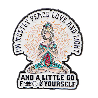 Funny Yoga Enamel Pin – Humorous Quote Lapel Brooch for Women, Backpack & Costume Accessories, Jewelry Gift