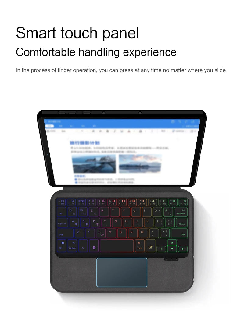 HUWEI Magic Keyboard Case for Lenovo LEGION Y700 2023 8.8" TB-320F 2nd Gen Tablet Cover with TouchPad & Backlit Keyboard