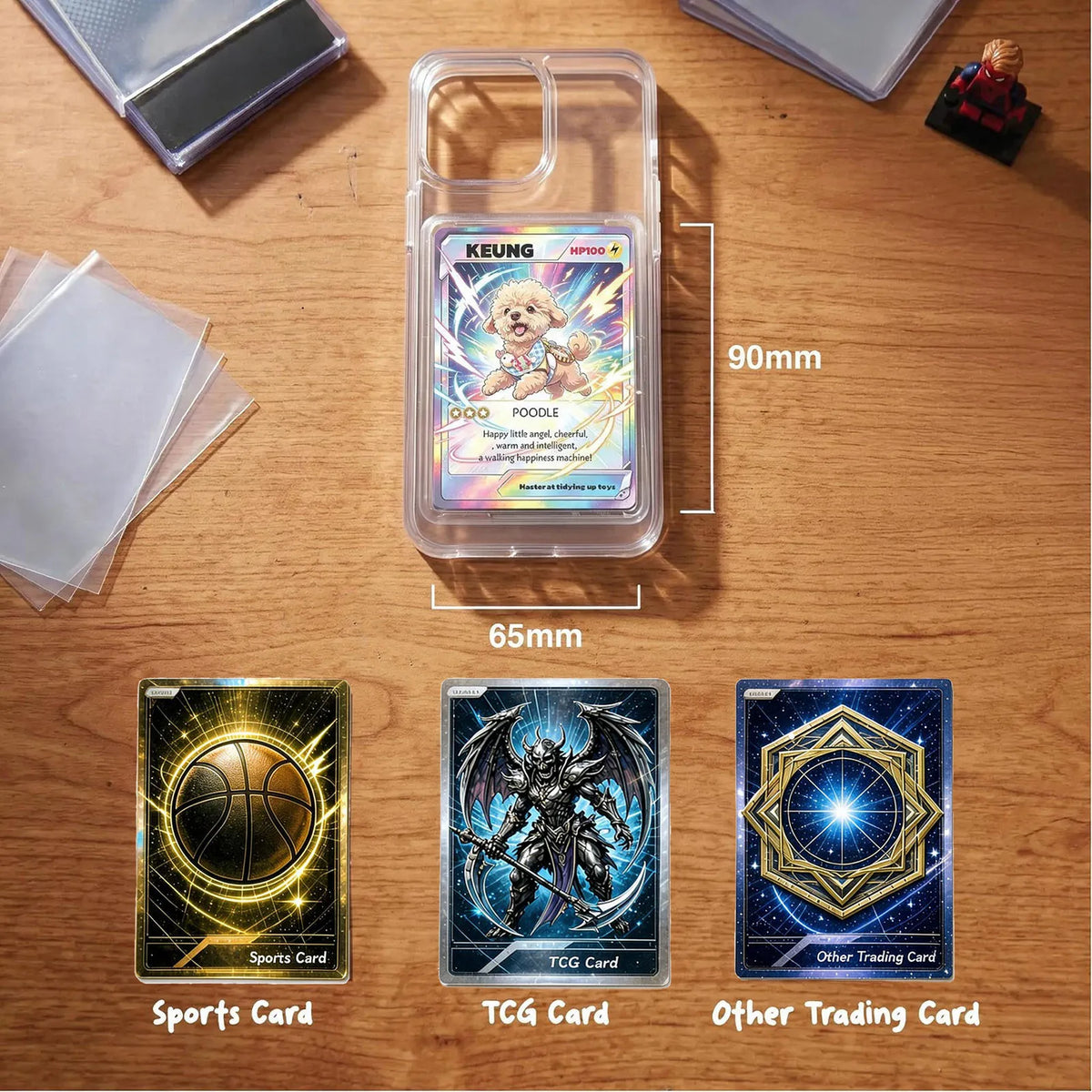TCG Card Display Phone Case - TPU Protective Case for iPhone & Samsung Pokémon Card Collectors