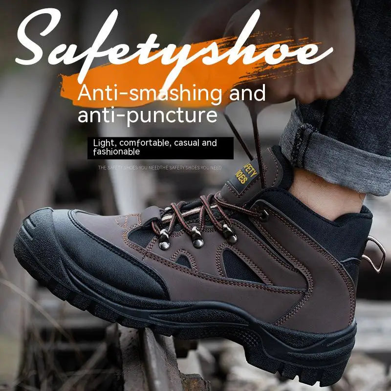 Lightweight Men's Safety Boots – Steel Toe, Anti-Puncture, Non-Slip Work Sneakers, Indestructible Work Shoes