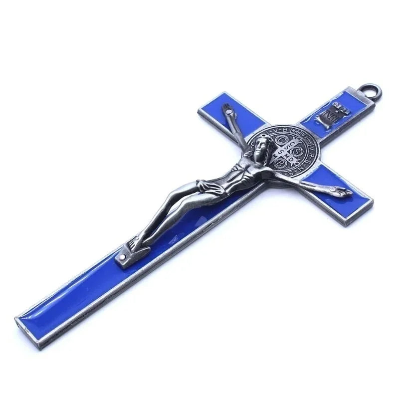 Jesus Crucifix Cross Wall Decor - Antique-Style Church and Chapel Display