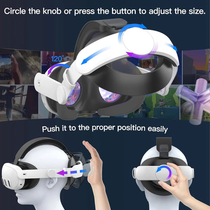 Adjustable Head Strap for Meta Quest 3S VR – Replacement Elite Strap for Enhanced Comfort, Quest 3 Accessories