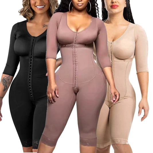 Full Body Colombian Shaper Girdle, High Compression Bodysuit, Postpartum & Postoperative Waist Slimmer, Lipo Arm Reducing Shapewear