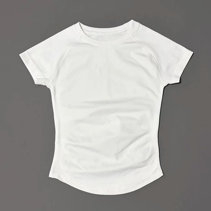 HISTELLO Women’s Sports T-Shirt - Short Sleeve Gym Yoga Workout Top for Running & Fitness Activewear
