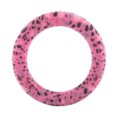 Kovict Silicone Ring Pendant Blanks - 65mm Round Printed Rings for DIY Jewelry & Craft Making