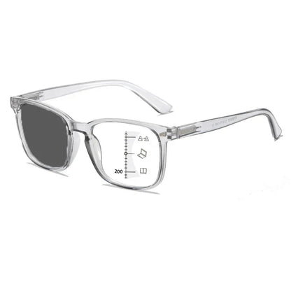 2024 Photochromic Anti-Blue Reading Glasses – Multifocal Presbyopic Eyewear with Intelligent Dual Light for Near & Far Vision
