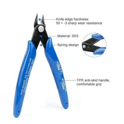 Carbon Steel Diagonal Pliers | Electrical Wire Cable Cutters | Flush Cutting Side Snips Hand Tools