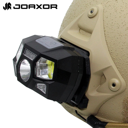 JOAXOR Tactical FAST MICH Helmet Light – USB Rechargeable Waterproof Signal Headlamp for Hunting & Fishing