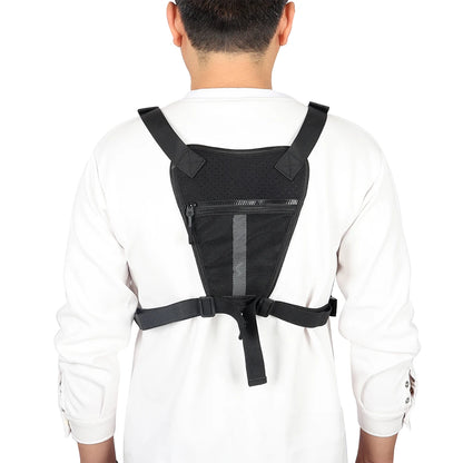 Sports Chest Bag – Lightweight Waterproof Running Vest with Pocket, Phone Holder & Large Capacity Tactical Front Pack