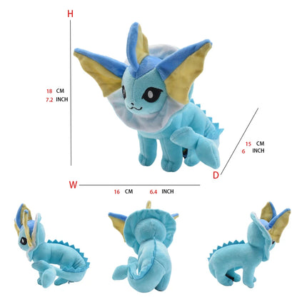 Pokémon Eevee Evolution Plush Toys - Soft Stuffed Animal Dolls Featuring Sylveon, Flareon, Jolteon, Umbreon, Vaporeon & Pikachu