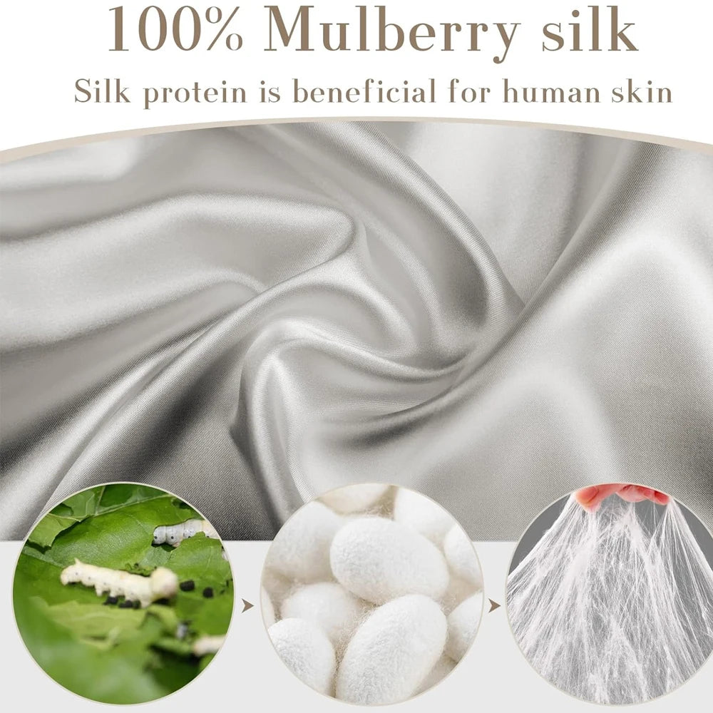 100% Mulberry Silk Sleeping Mask – Soft Padded Eyepatch for Light Blocking, Travel Sleeping Aid Sleep Patch (Slaapmasker)